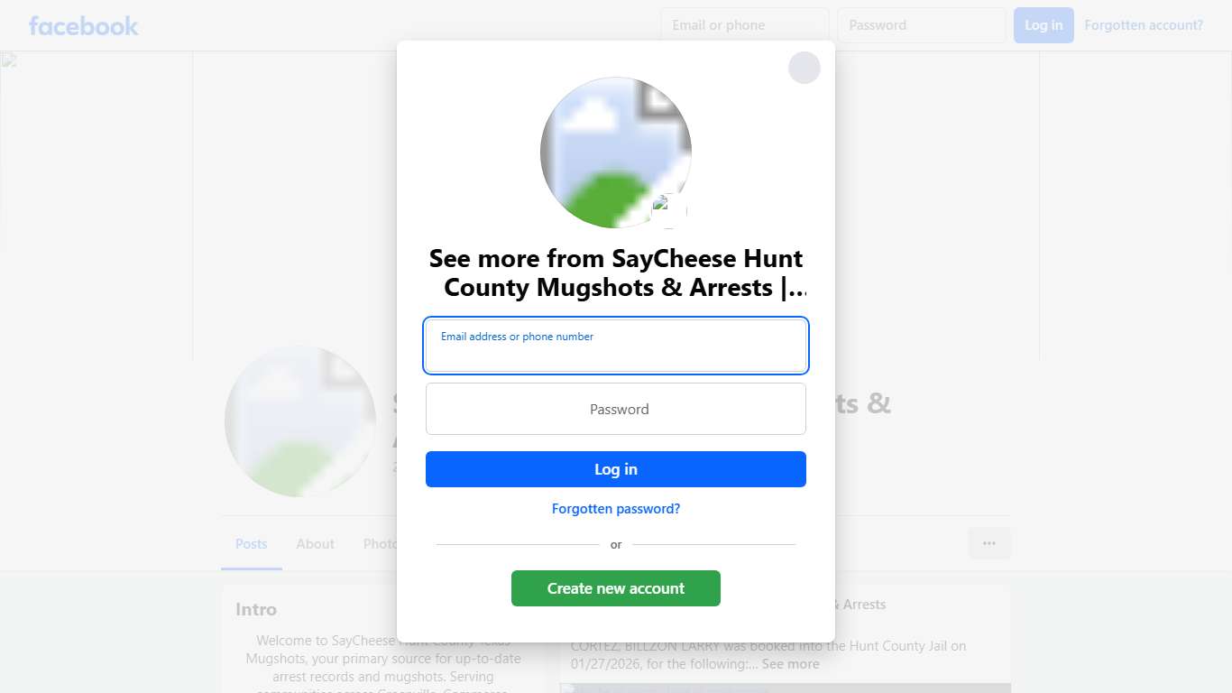 SayCheese Hunt County Mugshots & Arrests Greenville TX Facebook