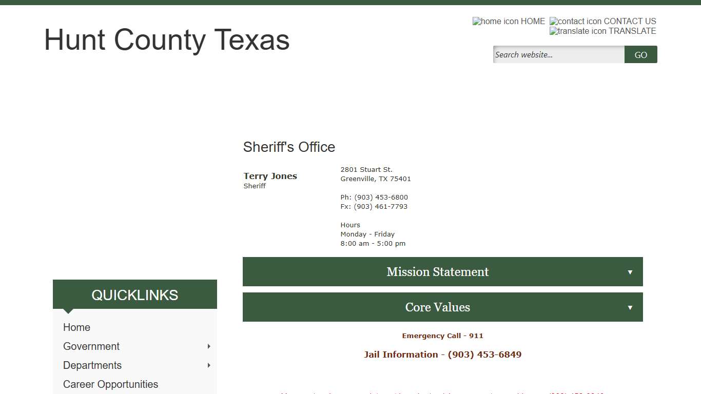 Sheriff's Office - Hunt County